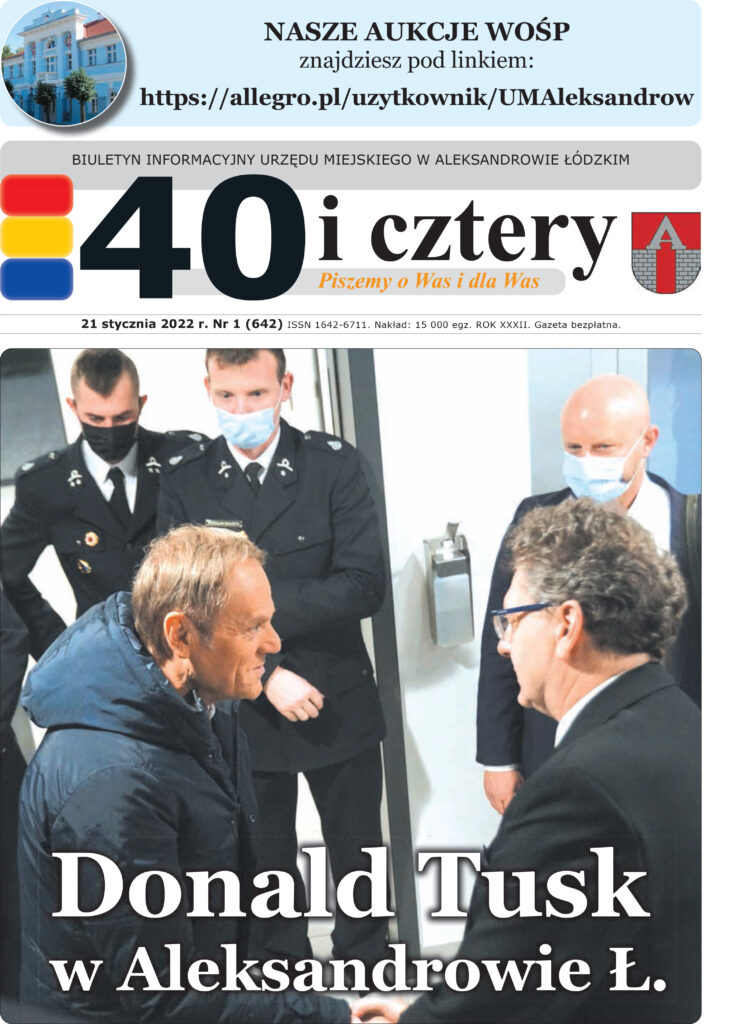 Gazeta 40 i cztery strona 1, numer 1/2022 21 stycznia 2022