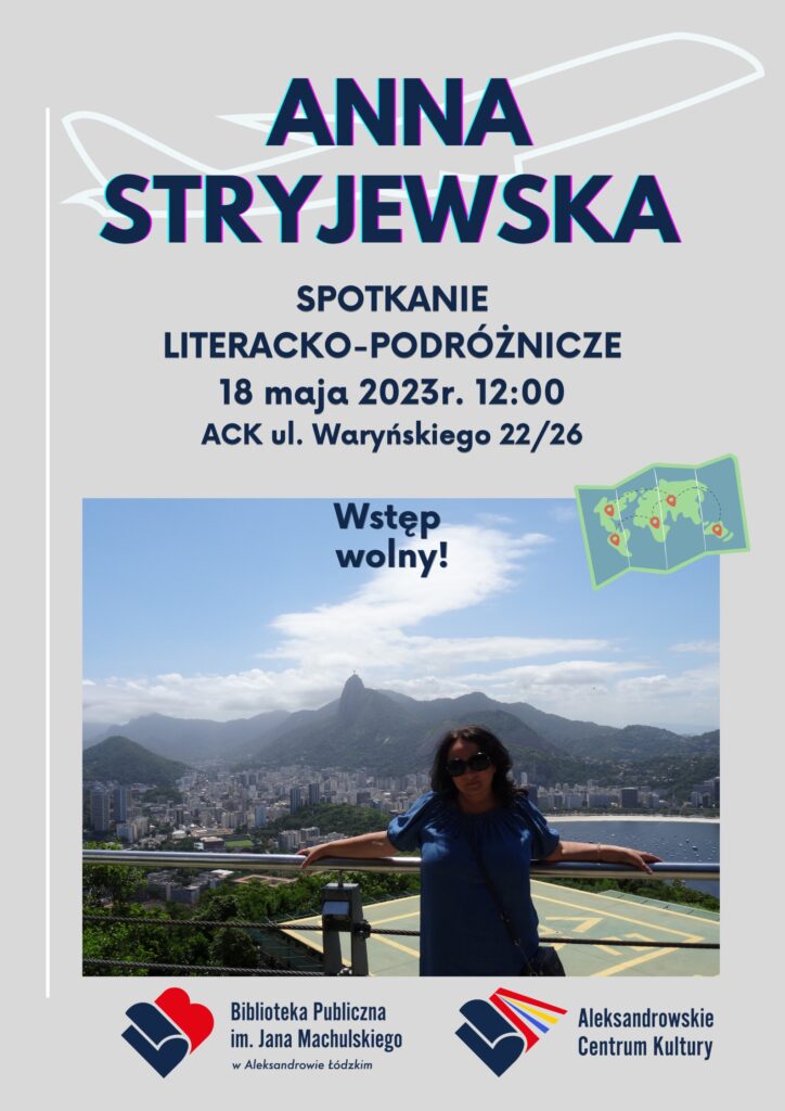 Plakat informujący o spotkaniu z Anną Stryjewską